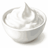 Взбитые яичные белки в миске