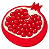 Стиглий гранат цілком і половинка