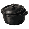 Чугунная кастрюля с крышкой