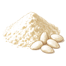 Миндальная мука в деревянной миске