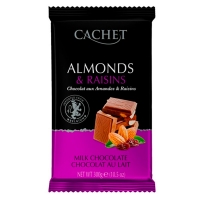  Cachet Milk Chocolate 32% with Almonds and raisins
