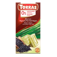 Шоколад Torras белый с солью и водорослями 75 г