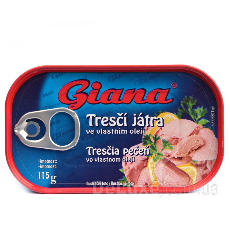 Печень трески натуральная Giana 115 г купить по выгодной цене | Делюкс