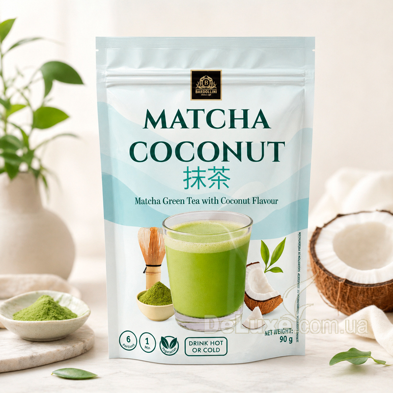 Bardollini Matcha Coconut - чай ​​матчу з кокосом латте-порошок