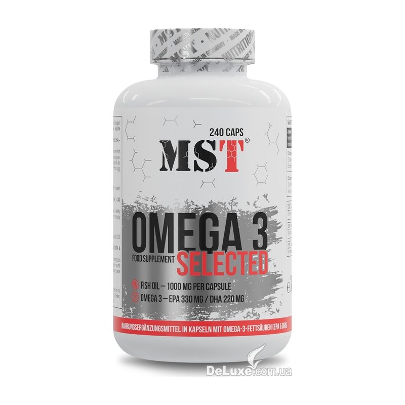 Омега-3 MST Selected, банка 240 капсул