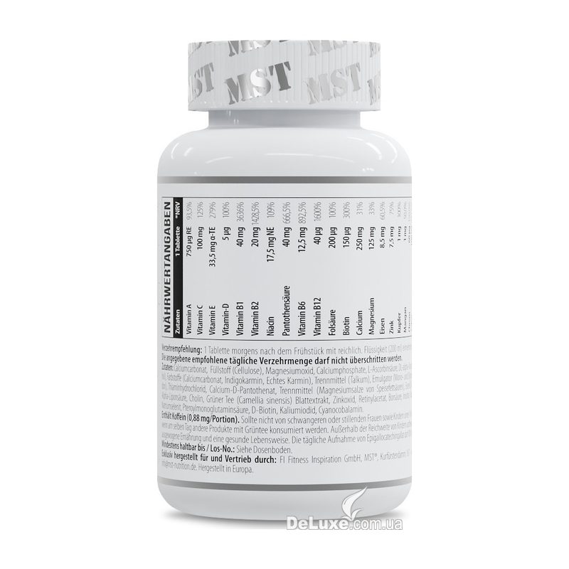 Витамины в таблетке MST Vitamin Kick на этикетке