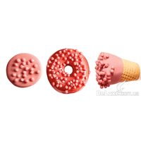Печенье, донат и вафельный рожок в розовой глазури с шариками Crispearls Ruby