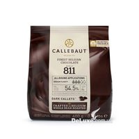 Пачка тёмного шоколада Callebaut 811 в каллетах, 400 г