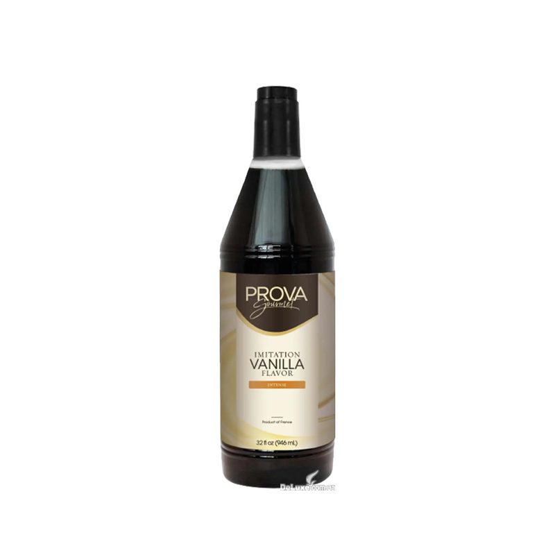Бутылка ароматизатора ванили Prova Gourmet Intense, этикетка на английском