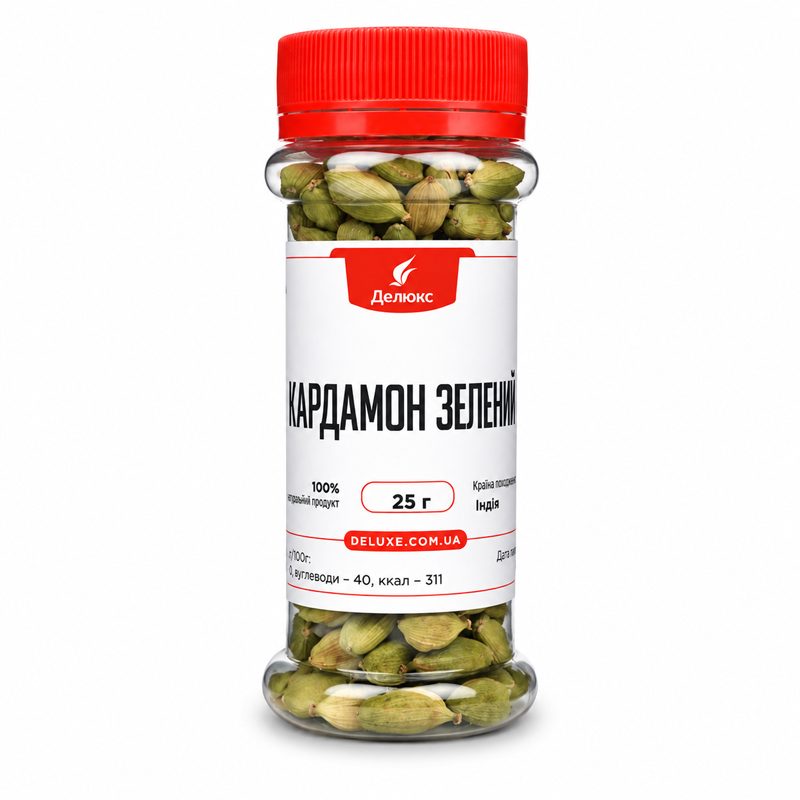 Кардамон зелений у стручках, баночка 25 г