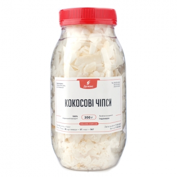 Удобная упаковка чипсов из мякоти кокоса для каш и выпечки