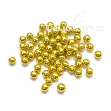 Кондитерские шарики золотые, диаметр 5 мм