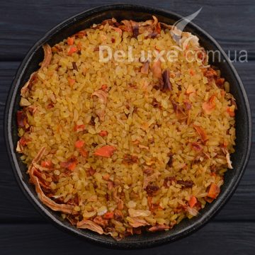 Булгур с сушёными овощами в пиале