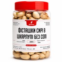 Фісташки несолоні 200 г у банці