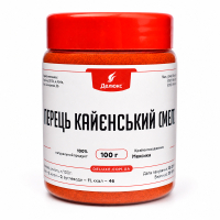 Кайенский перец молотый в упаковке 100 грамм от Deluxe, производство Мексика