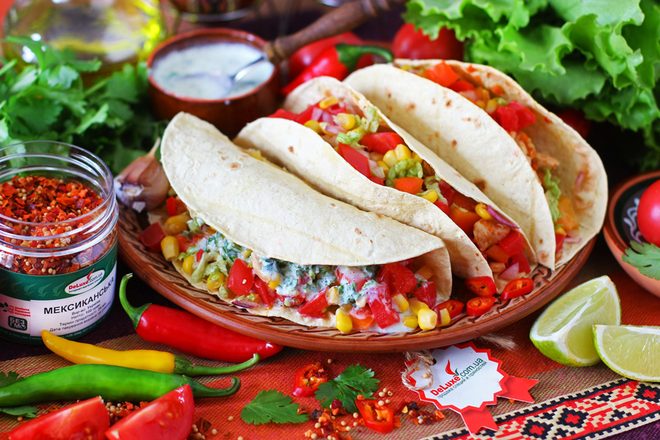 Тако с курицей: пошаговый рецепт с фото, соус и смесь специй